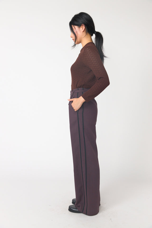 Twin striped trouser