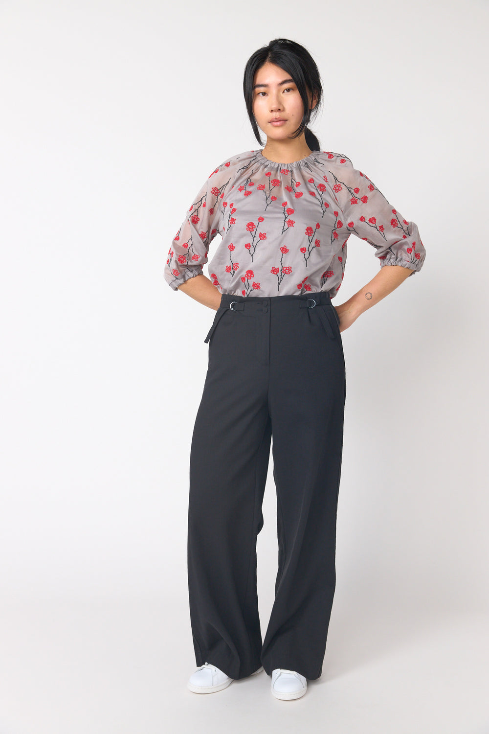 Twin striped trouser