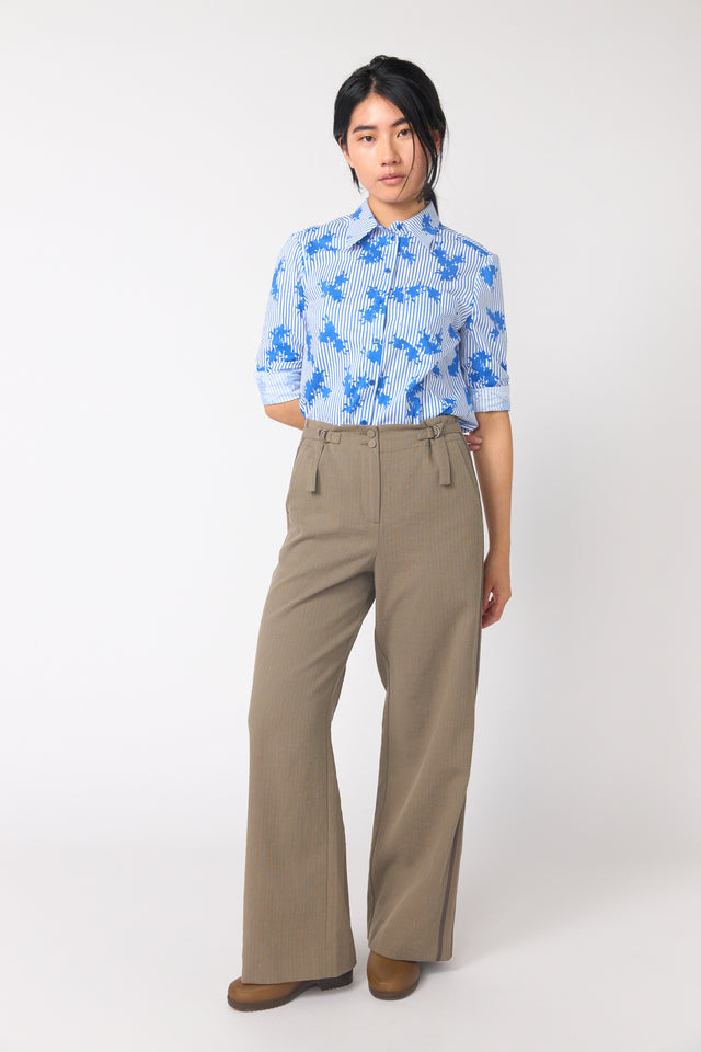 Twin striped trouser