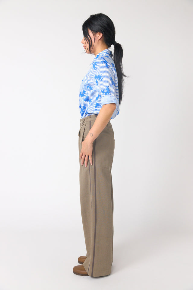 Twin striped trouser