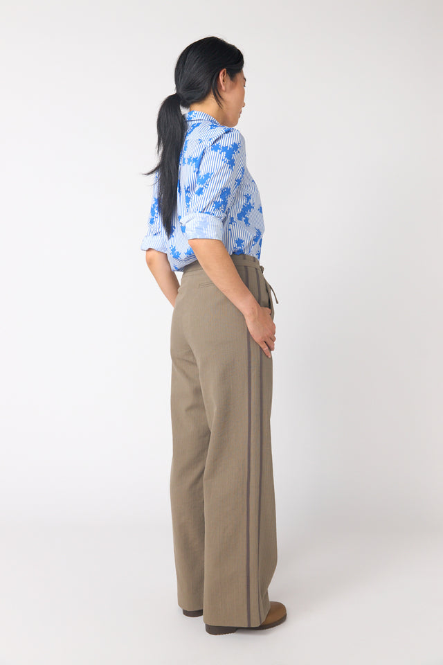 Twin striped trouser