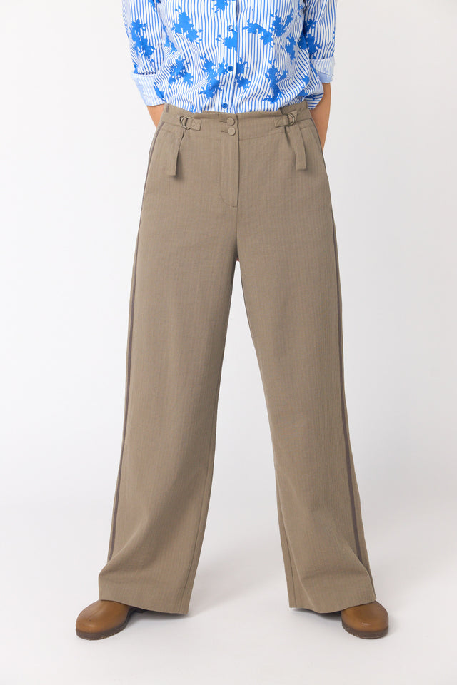 Twin striped trouser