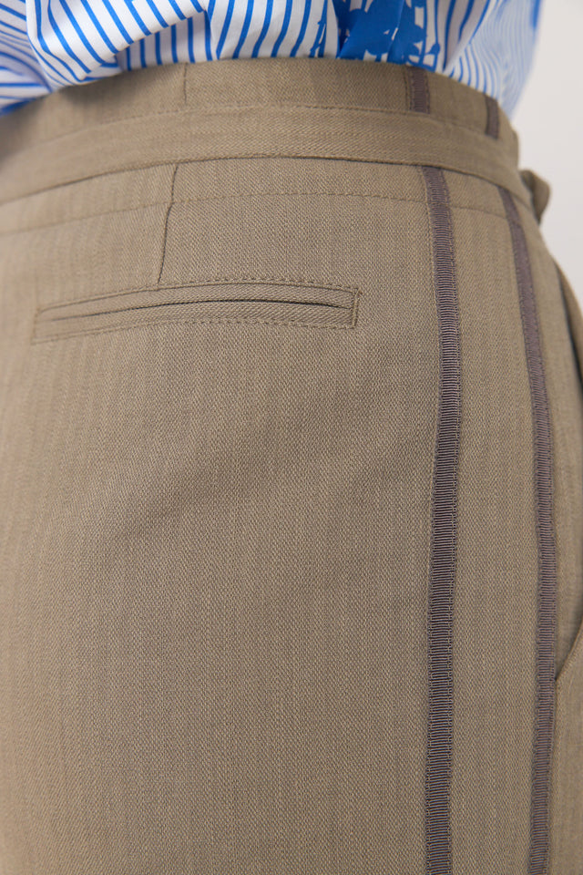 Twin striped trouser