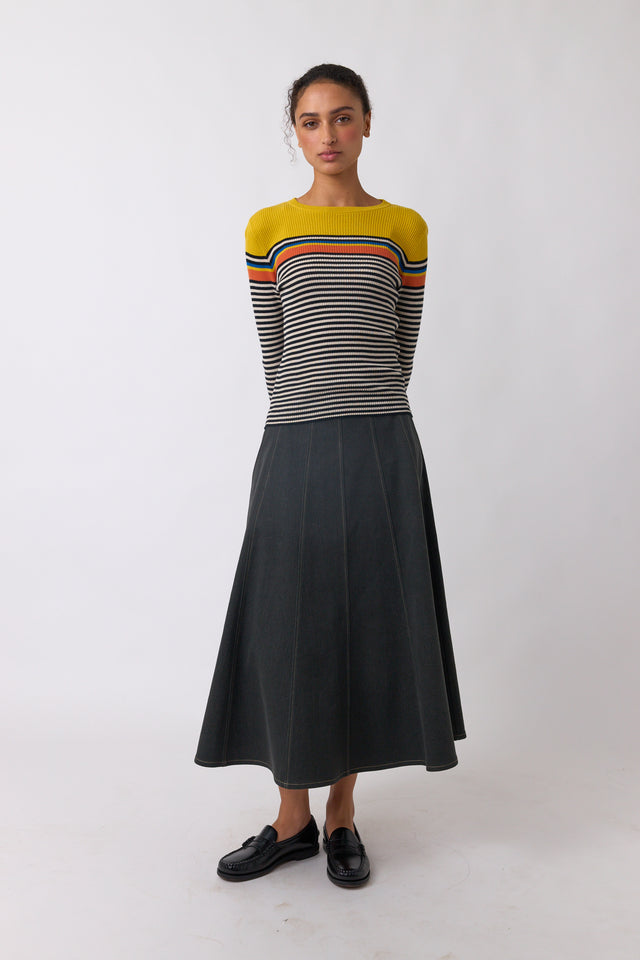 Denim circle skirt