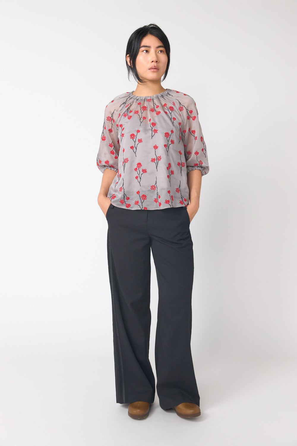 Twin striped trouser