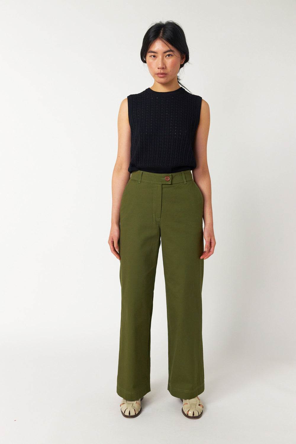 Workwear wide leg pant