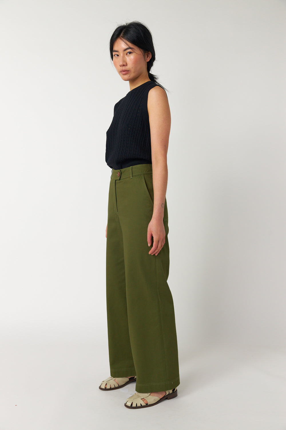 Workwear wide leg pant