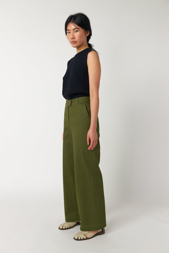 Workwear wide leg pant