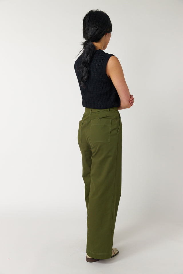 Workwear wide leg pant