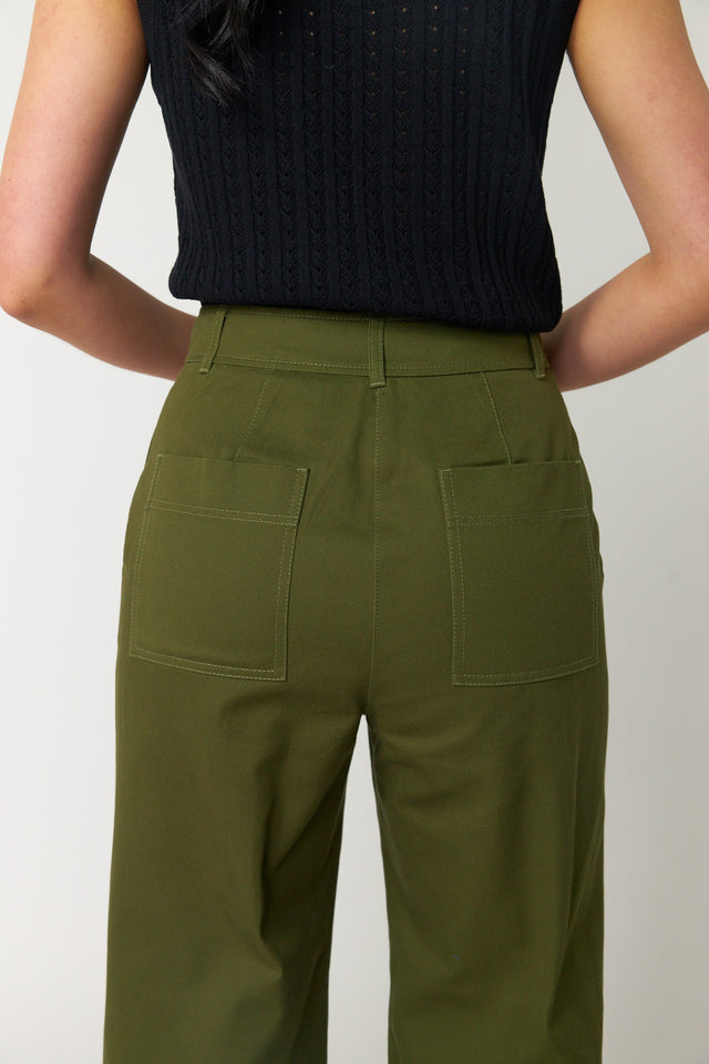 Workwear wide leg pant